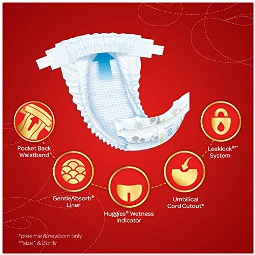 Huggies Size Newborn Diapers, Little Snugglers Baby Diapers, Size Newborn (up to 10 lbs), 31 Count, Packaging May Vary