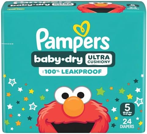 Pampers Diapers - Baby Dry - Size 1, 44 Count, Absorbent Disposable Infant Diaper (Packaging May Vary)