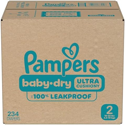Pampers Diapers - Baby Dry - Size 1, 44 Count, Absorbent Disposable Infant Diaper (Packaging May Vary)