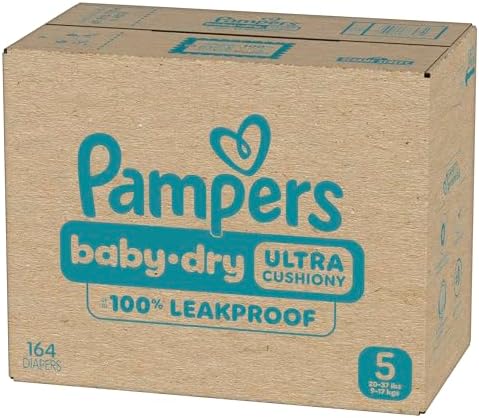 Pampers Diapers - Baby Dry - Size 1, 44 Count, Absorbent Disposable Infant Diaper (Packaging May Vary)