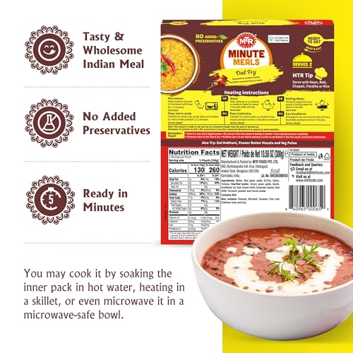 MTR - Shahi Paneer - Mild Tomato Gravy with Cottage Cheese - Authentic Indian Flavors - Flavorful, Easy, Ready-to-Eat Meal - Experience the Richness of Paneer in a Hearty Tomato Curry (Pack of 6)