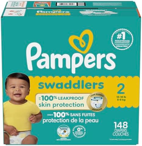 Pampers Baby Diapers - Swaddlers - Size 0, 84 Count, Ultra Absorbent Disposable Newborn Diaper