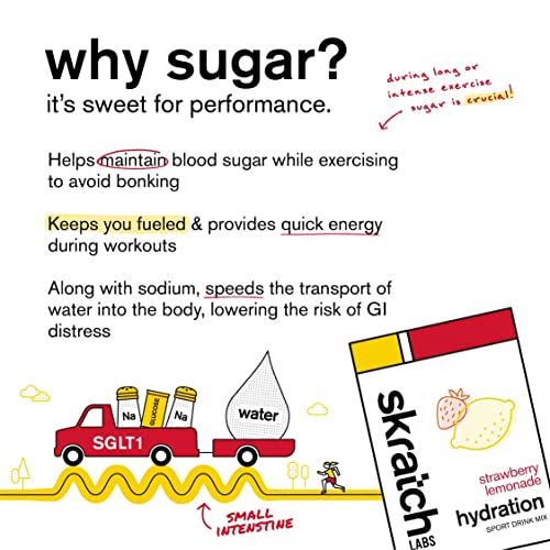Skratch Labs Hydration Powder | Sport Drink Mix | Electrolytes Powder for Exercise, Endurance, and Performance | Lemon + Lime | 20 Servings | Non-GMO, Vegan, Kosher