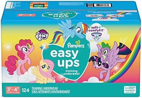 Pampers Training Pants - Easy Ups Girls & Boys - Size 4T-5T, 56 Count, My Little Pony Potty Underwear (Packaging May Vary)