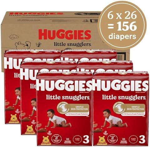 Huggies Size Newborn Diapers, Little Snugglers Baby Diapers, Size Newborn (up to 10 lbs), 31 Count, Packaging May Vary