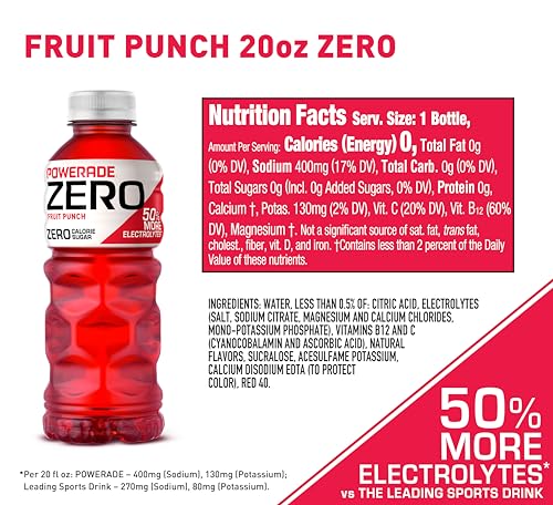 POWERADE Sports Drink Grape, 20 Ounce (Pack of 8)