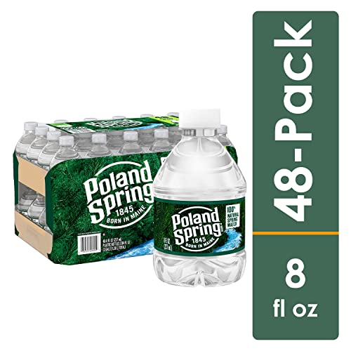 Poland Spring Maine Spring Water Bottles, 24 Pack – Crisp, Still Bottled Water with Naturally Balanced Occurring Minerals & Electrolytes for Taste - 16.9 Fl Oz