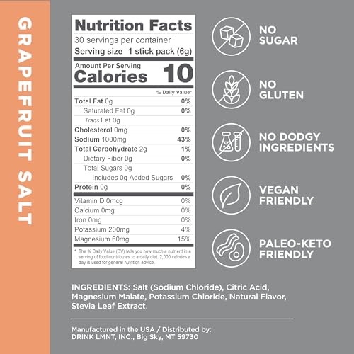 Drink LMNT Zero Sugar Electrolytes - Citrus Salt | Drink Mix | 30-Count
