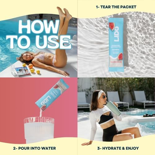 LIDO Lemonade Electrolyte Powder Packets — Clean, Zero-Sugar Hydration Drink Mix with Balanced Sodium for Fast Replenishment — Vegan, Paleo & Fasting Friendly — 28 Sticks