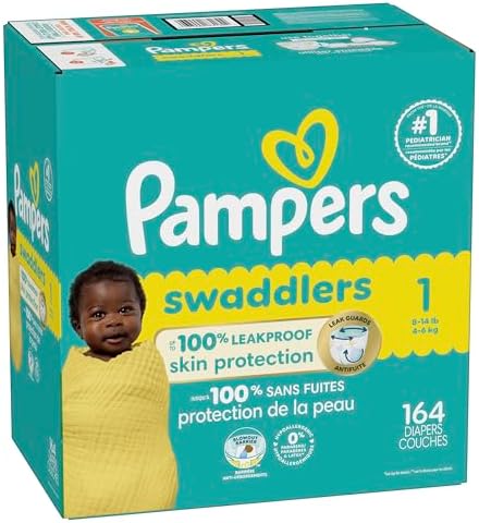 Pampers Baby Diapers - Swaddlers - Size 0, 84 Count, Ultra Absorbent Disposable Newborn Diaper