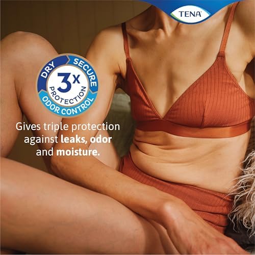 TENA Sensitive Care Incontinence Pads, Bladder Control, Postpartum for Women, Overnight Absorbency, Extra Coverage, 90 Count