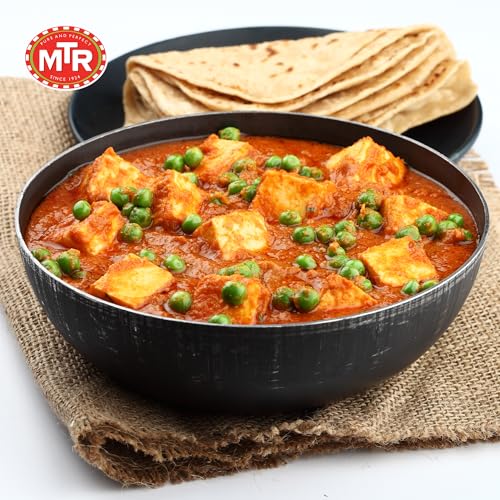 MTR - Shahi Paneer - Mild Tomato Gravy with Cottage Cheese - Authentic Indian Flavors - Flavorful, Easy, Ready-to-Eat Meal - Experience the Richness of Paneer in a Hearty Tomato Curry (Pack of 6)