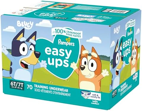 Pampers Training Pants - Easy Ups Boys & Girls Bluey - Size 2T-3T, 140 Count, Children's Potty Underwear (Packaging May Vary)