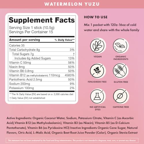 Boobie Hydromom Superfood Electrolyte Drink Mix, Blue Raspberry Lemonade | Refreshing Energy & Hydration Boost for Mamas | On-The-Go & Travel Essentials for Pregnancy, Lactation, & Beyond, 15 Packets