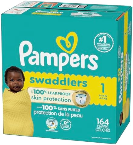 Pampers Baby Diapers - Swaddlers - Size 0, 84 Count, Ultra Absorbent Disposable Newborn Diaper