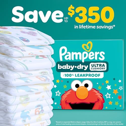 Pampers Diapers - Baby Dry - Size 1, 44 Count, Absorbent Disposable Infant Diaper (Packaging May Vary)