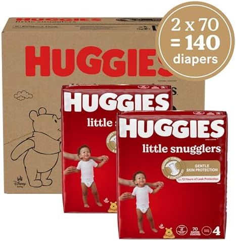 Huggies Size Newborn Diapers, Little Snugglers Baby Diapers, Size Newborn (up to 10 lbs), 31 Count, Packaging May Vary