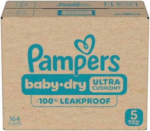 Pampers Diapers - Baby Dry - Size 1, 44 Count, Absorbent Disposable Infant Diaper (Packaging May Vary)