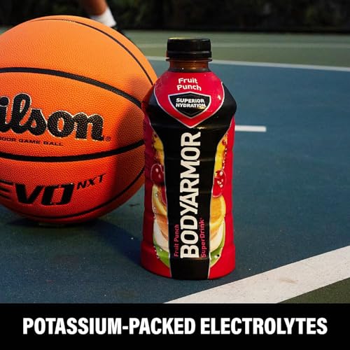 BODYARMOR Sports Drink Sports Beverage, Blue Raspberry, Natural Flavors With Vitamins, Potassium-Packed Electrolytes, No Preservatives, Perfect For Athletes, 12 ounce (Pack of 8)