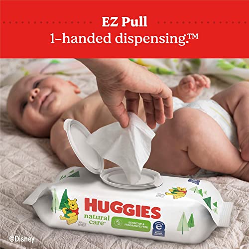 Huggies Natural Care Sensitive Baby Wipes, Unscented, Hypoallergenic, 6 Flip-Top Packs (288 Wipes Total)
