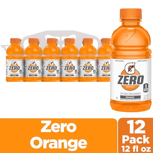 Gatorade Thirst Quencher Zero Sugar Sports Drink, Fruit Punch, 12oz Bottles, 12 Pack, Electrolytes for Rehydration