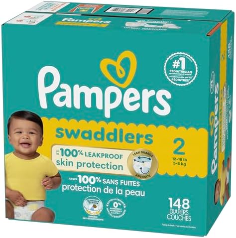 Pampers Baby Diapers - Swaddlers - Size 0, 84 Count, Ultra Absorbent Disposable Newborn Diaper