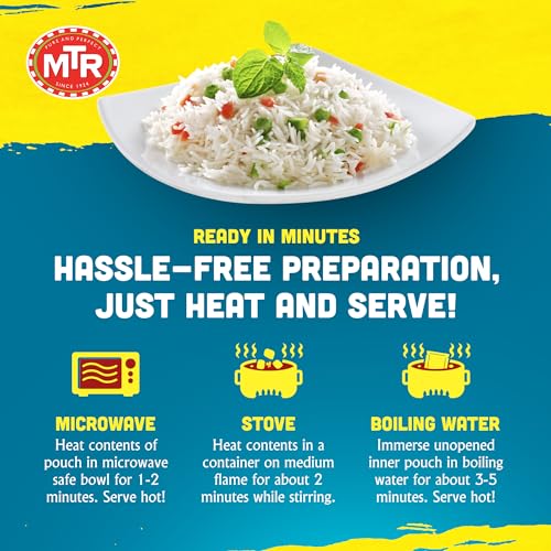 MTR - Shahi Paneer - Mild Tomato Gravy with Cottage Cheese - Authentic Indian Flavors - Flavorful, Easy, Ready-to-Eat Meal - Experience the Richness of Paneer in a Hearty Tomato Curry (Pack of 6)
