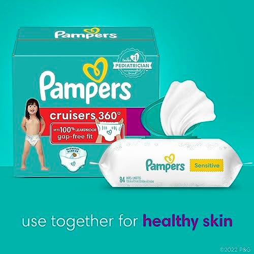 Pampers Diapers - Cruisers 360 - Size 4, 144 Count, Babyproof up to 100% Leakproof Pull-On Diaper