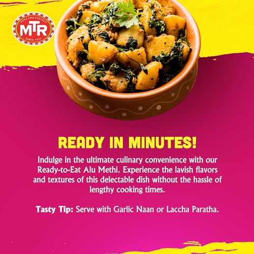 MTR - Shahi Paneer - Mild Tomato Gravy with Cottage Cheese - Authentic Indian Flavors - Flavorful, Easy, Ready-to-Eat Meal - Experience the Richness of Paneer in a Hearty Tomato Curry (Pack of 6)
