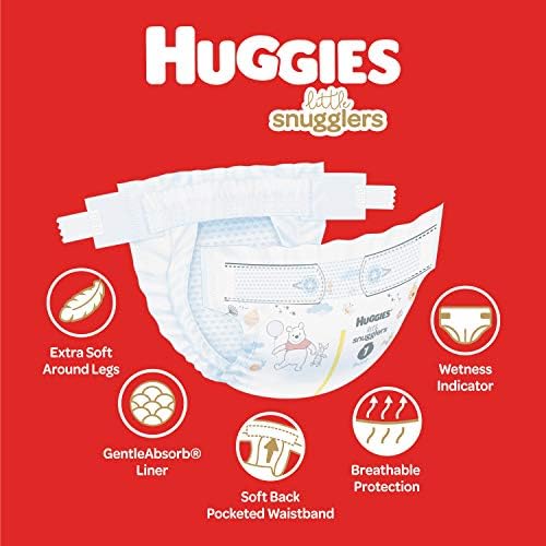 Huggies Size Newborn Diapers, Little Snugglers Baby Diapers, Size Newborn (up to 10 lbs), 31 Count, Packaging May Vary