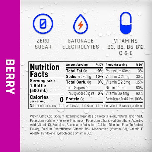Propel Electrolyte Enhanced Water Sports Drink, Grape Flavored Water, Zero Calorie & Zero Sugar Hydration with Electrolytes and Vitamins C & E, 16.9 fl oz Bottles (12 Pack)