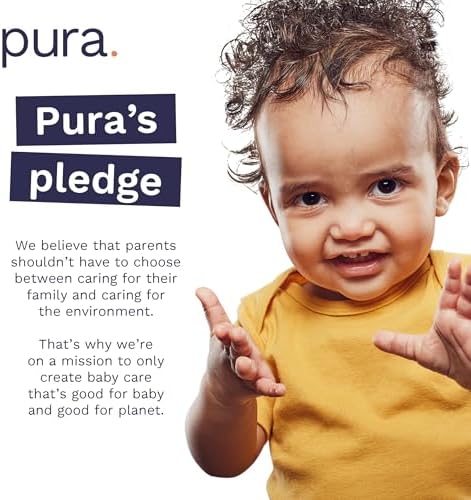 Pura Hypoallergenic Diapers, Size 1 (4-11 lbs), Newborn, Totally Chlorine Free, Wetness Indicator, Suitable for Sensitive Skin, Soft Organic Cotton Comfort, Overnight, 1 Pack of 32 Baby Diapers