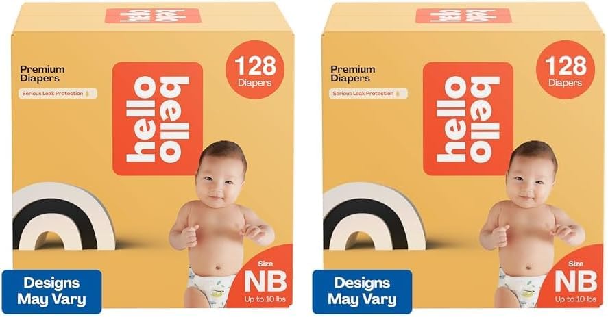 Hello Bello Premium Baby Diapers Size Newborn, 32 Count of Disposable, Extra-Absorbent, Hypoallergenic Baby Diapers with Snug and Comfort Fit, Alphabet Soup