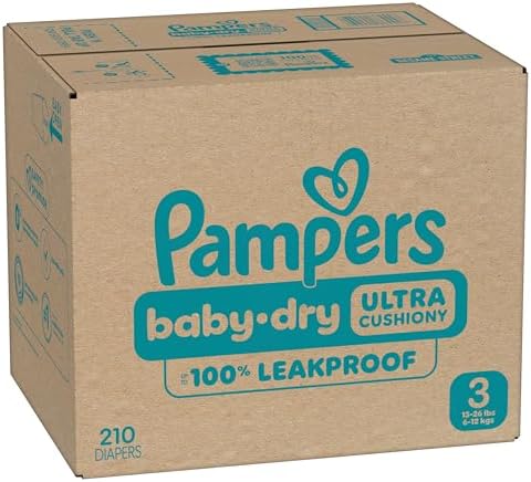 Pampers Diapers - Baby Dry - Size 1, 44 Count, Absorbent Disposable Infant Diaper (Packaging May Vary)