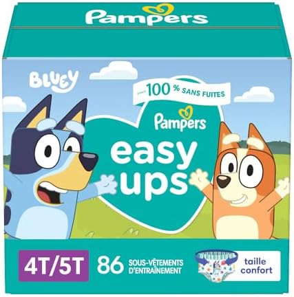 Pampers Training Pants - Easy Ups Boys & Girls Bluey - Size 2T-3T, 140 Count, Children's Potty Underwear (Packaging May Vary)