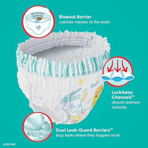 Pampers Diapers - Cruisers 360 - Size 4, 144 Count, Babyproof up to 100% Leakproof Pull-On Diaper