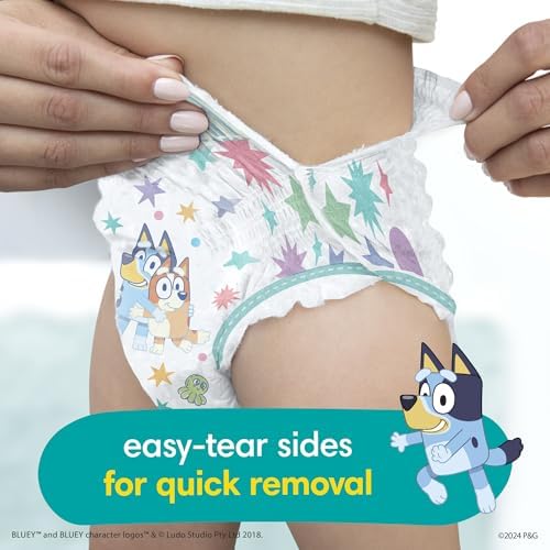 Pampers Training Pants - Easy Ups Boys & Girls Bluey - Size 2T-3T, 140 Count, Children's Potty Underwear (Packaging May Vary)