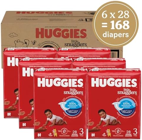 Huggies Size Newborn Diapers, Little Snugglers Baby Diapers, Size Newborn (up to 10 lbs), 31 Count, Packaging May Vary