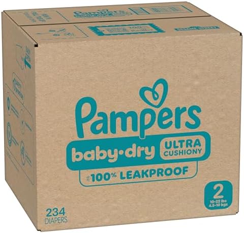 Pampers Diapers - Baby Dry - Size 1, 44 Count, Absorbent Disposable Infant Diaper (Packaging May Vary)