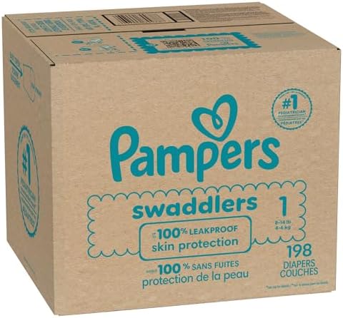 Pampers Baby Diapers - Swaddlers - Size 0, 84 Count, Ultra Absorbent Disposable Newborn Diaper