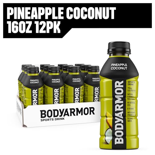 BODYARMOR Sports Drink Sports Beverage, Orange Mango, Coconut Water Hydration, Natural Flavors With Vitamins, Potassium-Packed Electrolytes, Perfect For Athletes, 16 Fl Oz (Pack of 12)