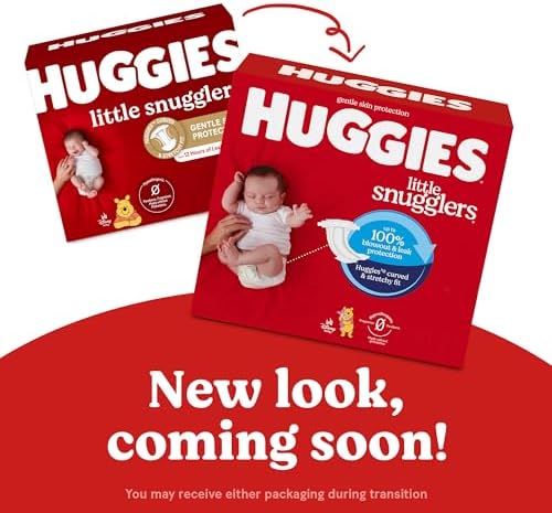 Huggies Size Newborn Diapers, Little Snugglers Baby Diapers, Size Newborn (up to 10 lbs), 31 Count, Packaging May Vary