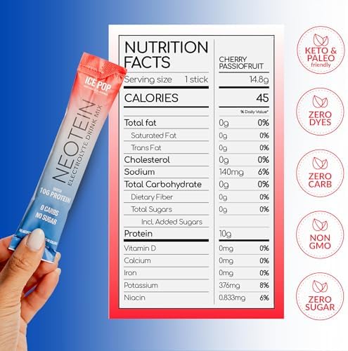 Electrolyte Powder Packets, Protein Powder with 10g Protein & Collagen - Hydration Packets - Zero Sugar, NO Fillers, NO Carbs | Variety Pack | 40 Calories | Keto & Paleo | Pack of 24