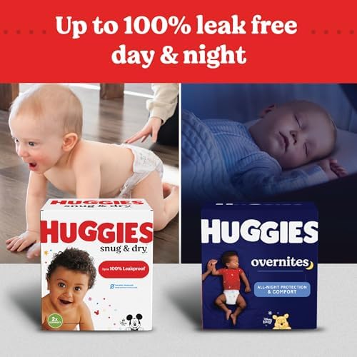 Huggies Size 1 Diapers, Snug & Dry Newborn Diapers, Size 1 (8-14 lbs), 128 Count, Packaging May Vary