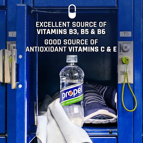 Propel Electrolyte Enhanced Water Sports Drink, Grape Flavored Water, Zero Calorie & Zero Sugar Hydration with Electrolytes and Vitamins C & E, 16.9 fl oz Bottles (12 Pack)