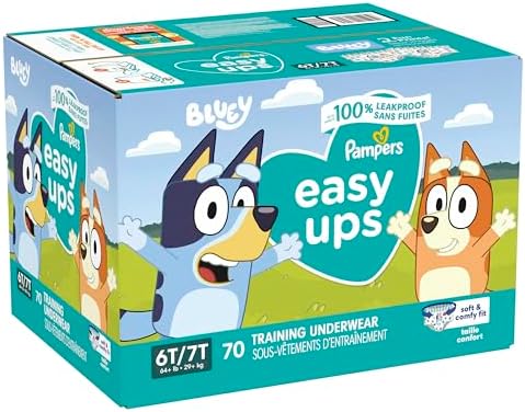 Pampers Training Pants - Easy Ups Boys & Girls Bluey - Size 2T-3T, 140 Count, Children's Potty Underwear (Packaging May Vary)