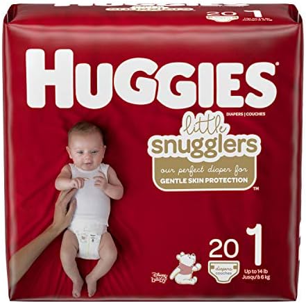 Huggies Size Newborn Diapers, Little Snugglers Baby Diapers, Size Newborn (up to 10 lbs), 31 Count, Packaging May Vary