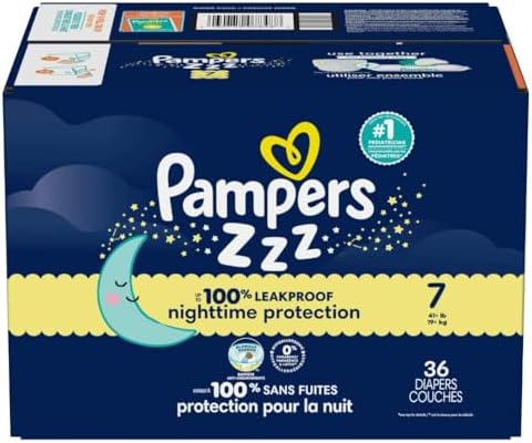 Pampers ZZZ Overnight Diapers, Size 4 (22-37 lbs), 58 Count, Nighttime Protection Disposable Baby Diaper, Night Time Leak and Skin Protection