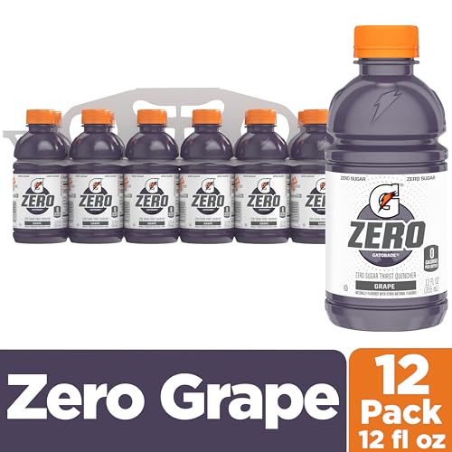 Gatorade Thirst Quencher Zero Sugar Sports Drink, Fruit Punch, 12oz Bottles, 12 Pack, Electrolytes for Rehydration
