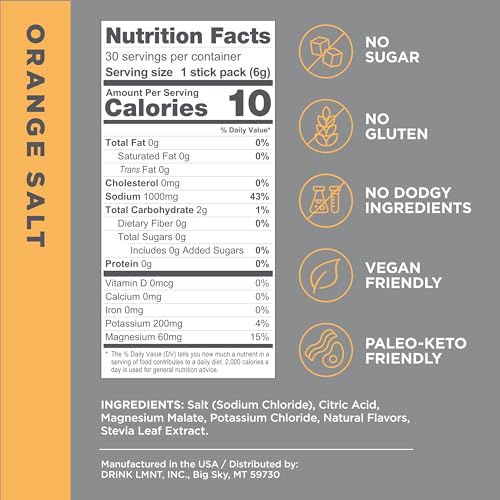 Drink LMNT Zero Sugar Electrolytes - Citrus Salt | Drink Mix | 30-Count